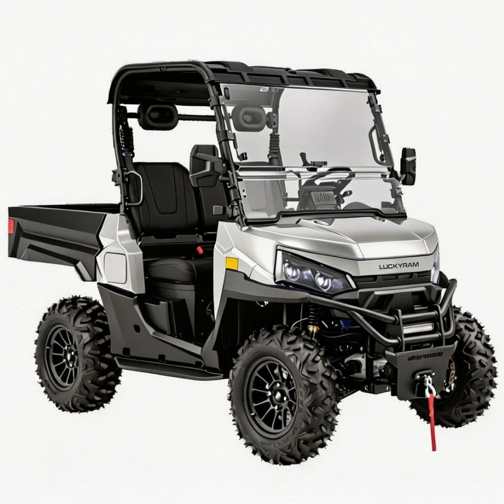10KW AC-motor 4WD elektrische UTV 1000 kg slepen voor jachtboerderij
