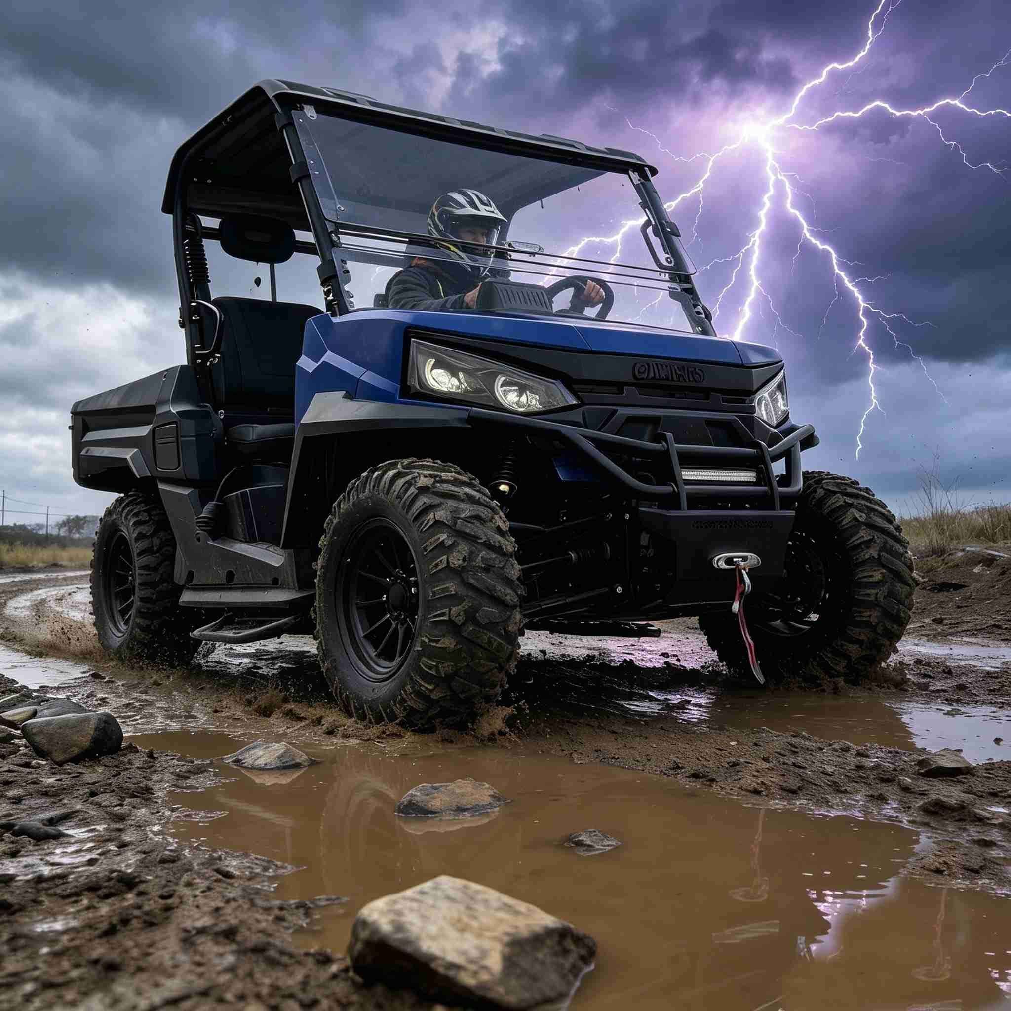 10KW AC-motor 4WD UTV voor de VS Jacht 350kg dumpbed 20KW piek