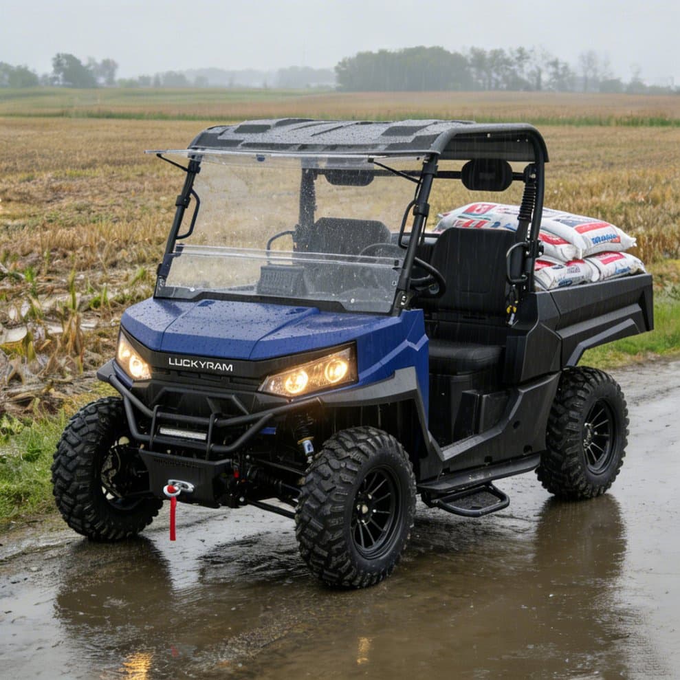 4WD Farm UTV PKE Keyless 80-100 km bereik 14 inch offroad-banden