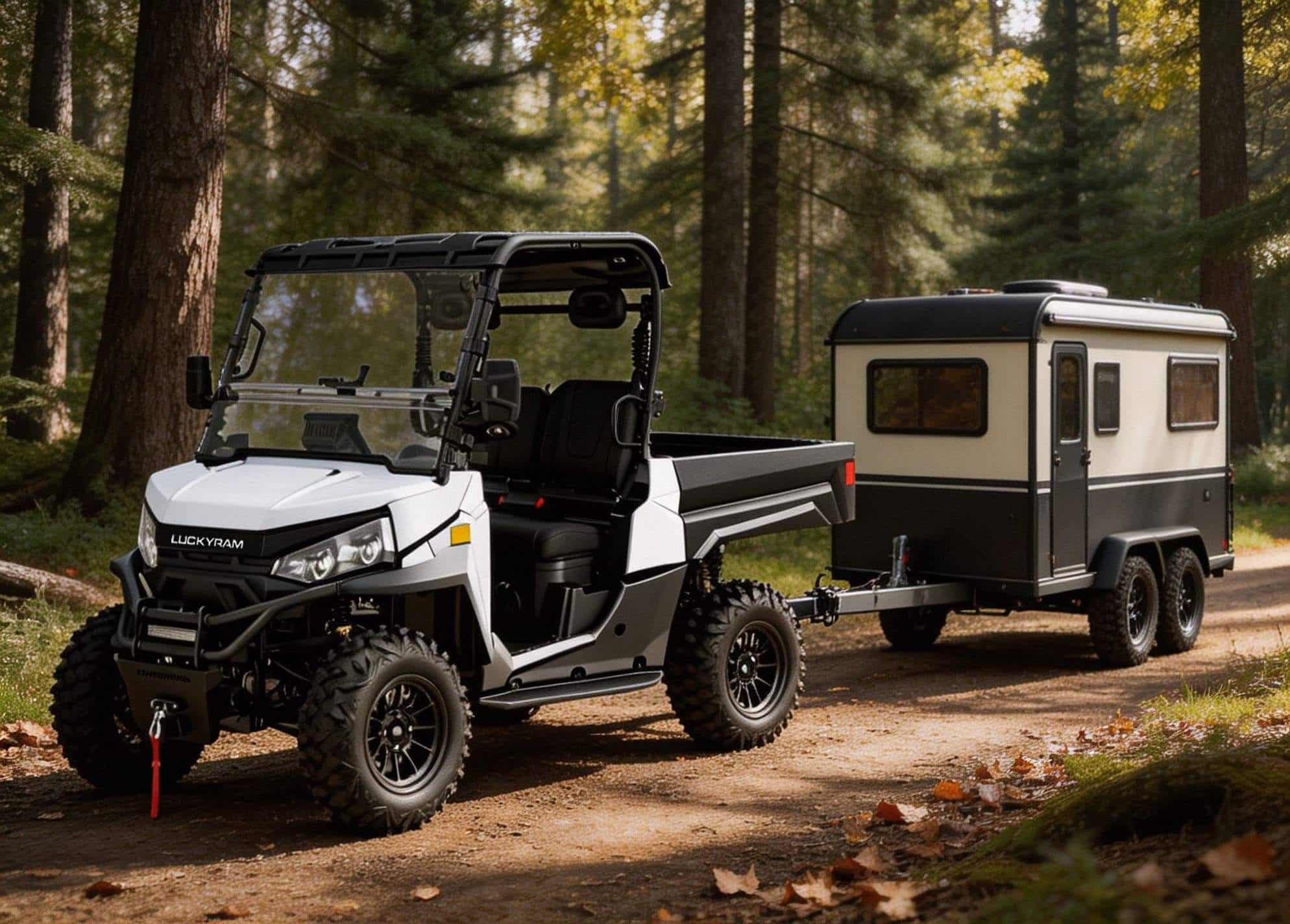 4WD Off Road Elektrisch UTV 73.6V PKE Keyless 20KW Piekvermogen 670kg