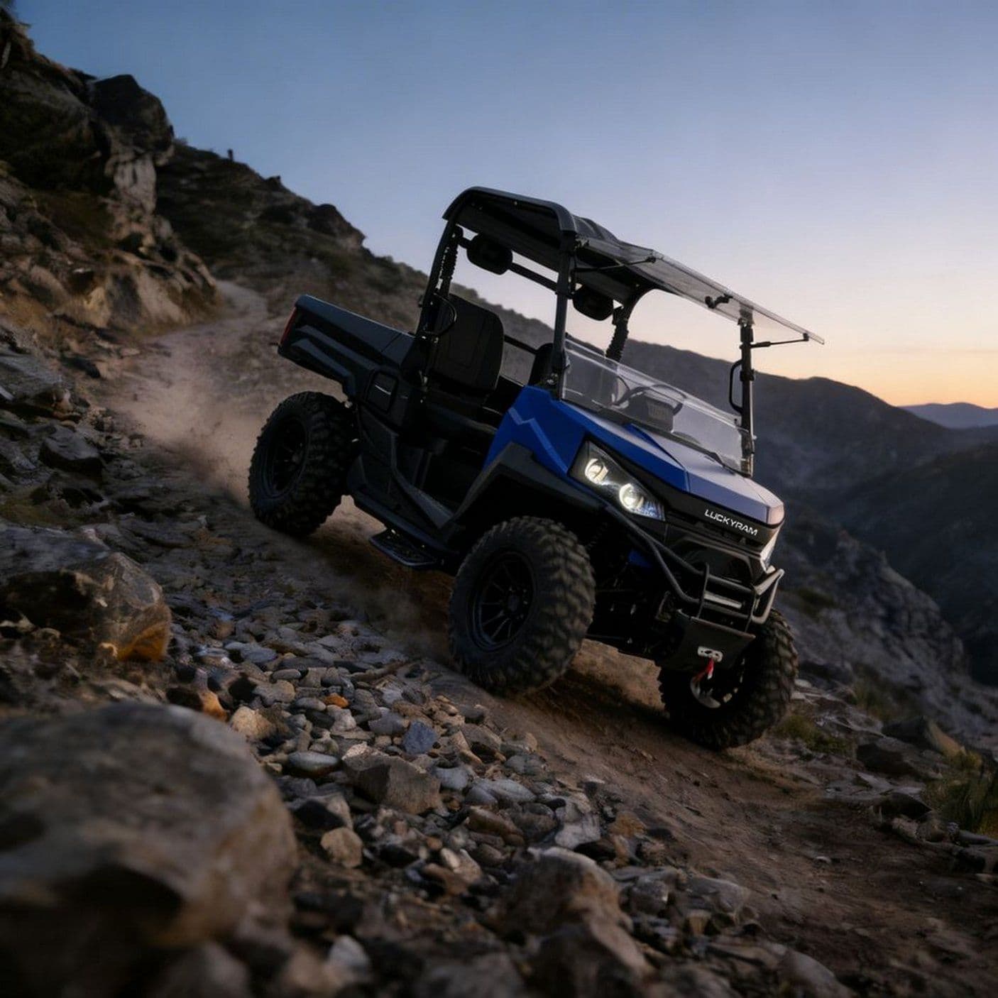 73,6 V elektrische UTV 4WD EPS-besturing 20 kW piekvermogen voor de jacht