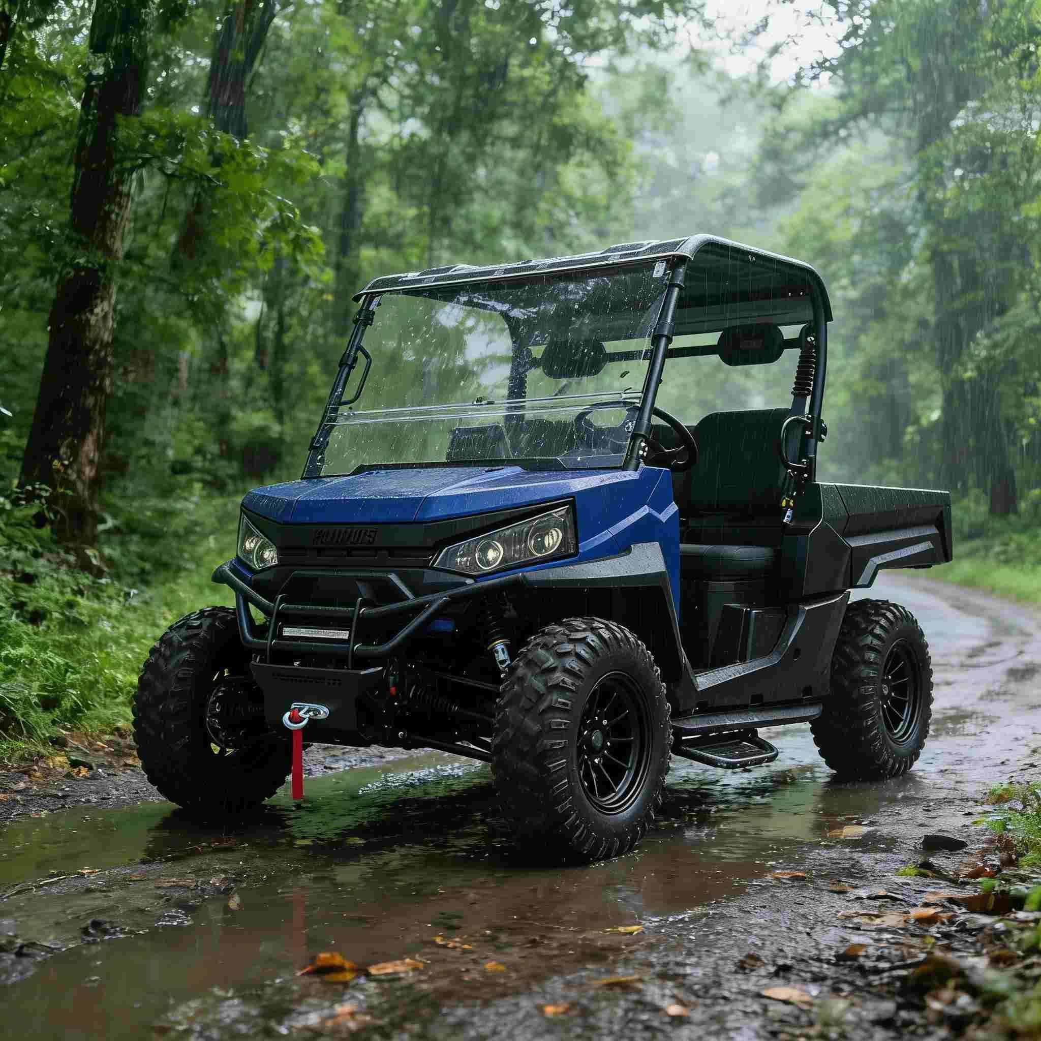 Elektrische UTV 4WD voor de jacht, 20 kW piekvermogen en 1000 kg trekken