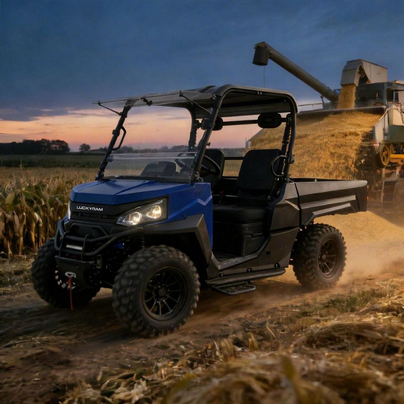 Elektrische UTV 4WD Waden 290 mm diepte 350 kg laadvermogen